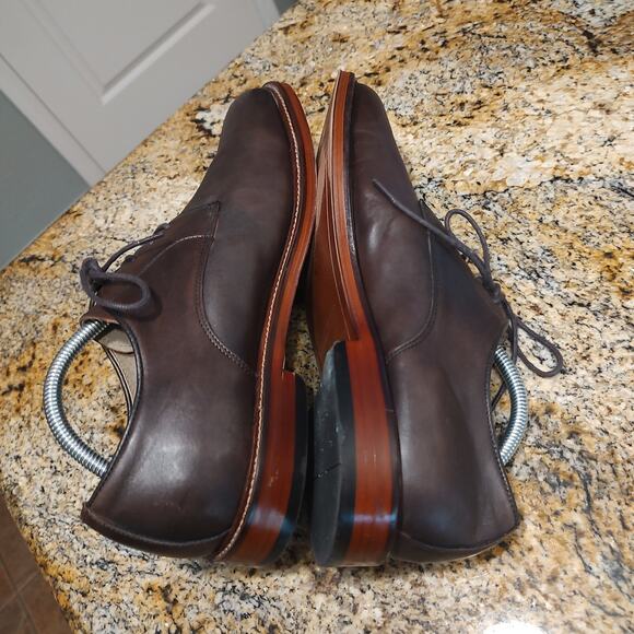 Banana Republic Brown Leather Shoes Size 10M Genuine Italian Leather - Picture 6 of 12